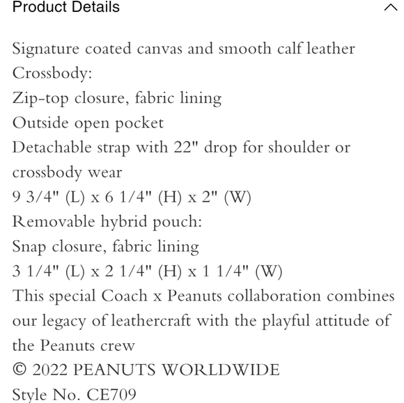 - Coach X Peanuts Heritage Convertible Crossbody In Signature Canvas With… - Picture 6 of 16